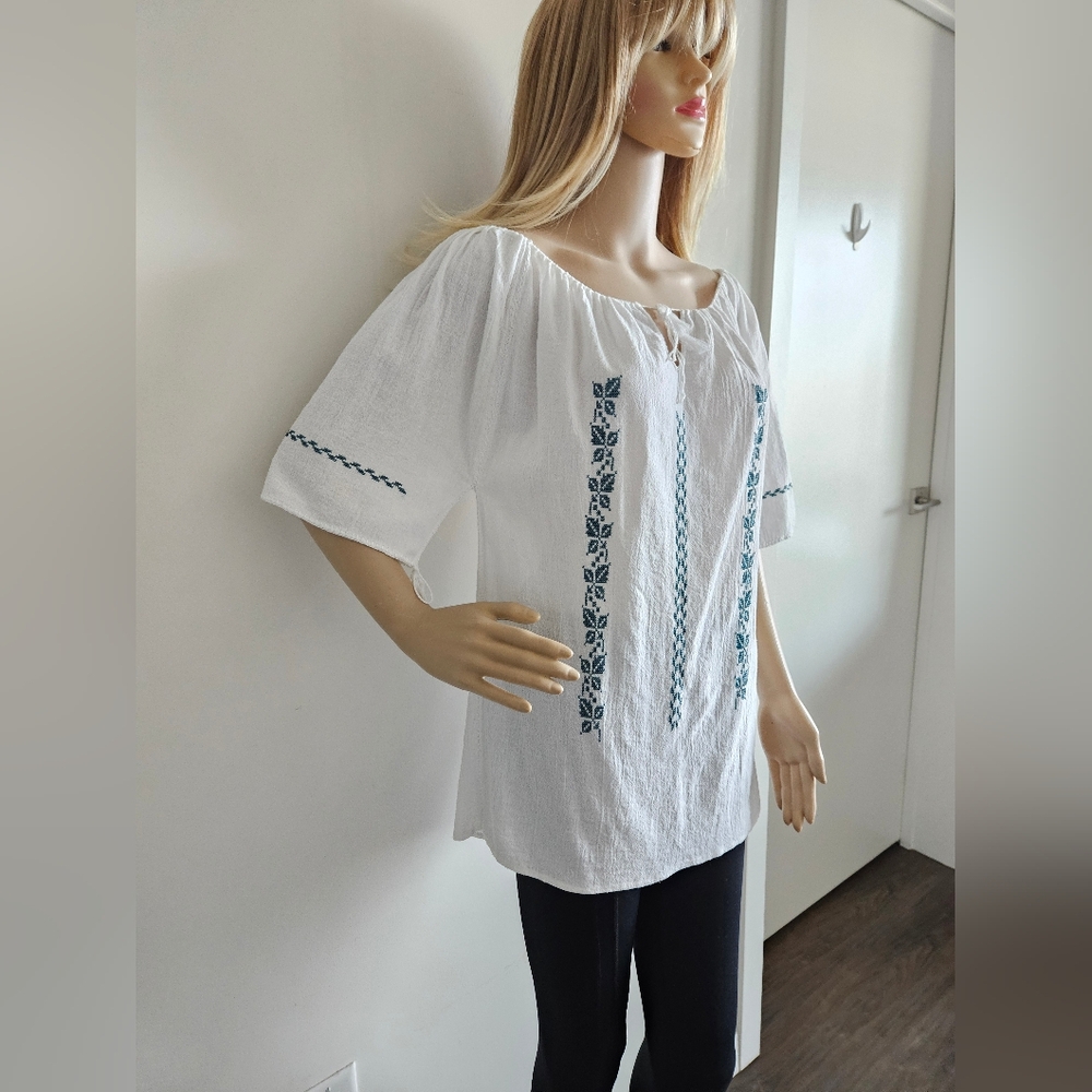 White Peasant Top - Picture 10 of 11